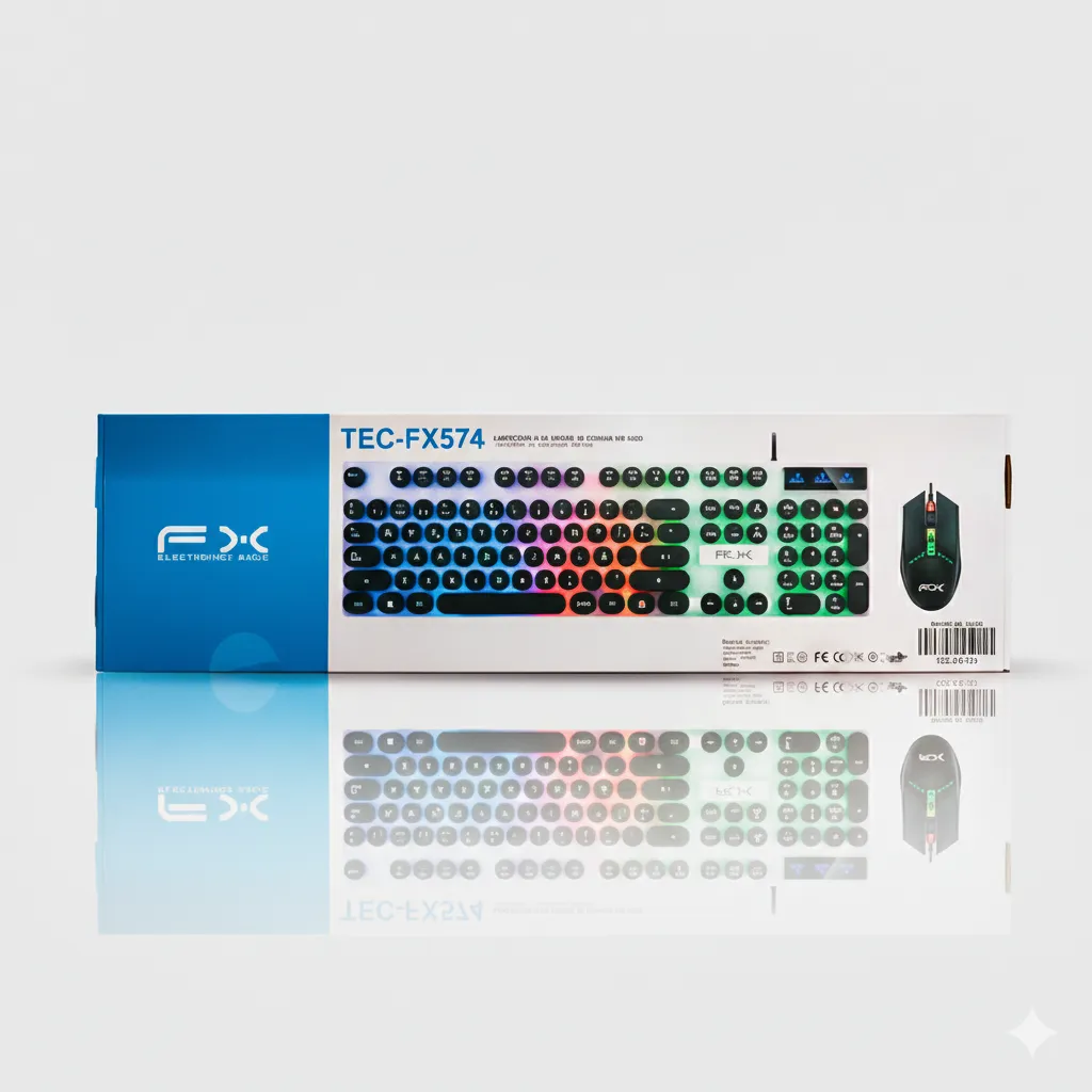 VN TECLADO CON MOUSE TEC-FX574