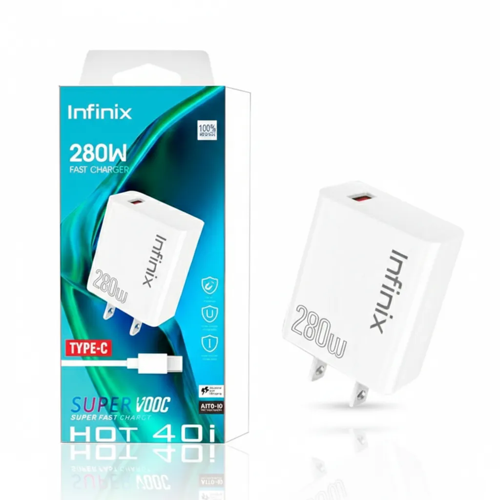 VN CARGADOR INFINIX 280W TIPO C GR