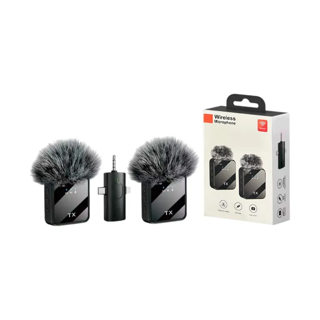 VN MICROFONO DE SOLAPA CON SALIDA DOBLE(F16)