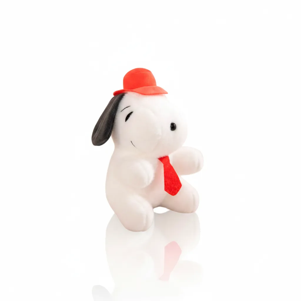 PELUCHE DE SNOOPY CON GORRA 8 PULGADAS