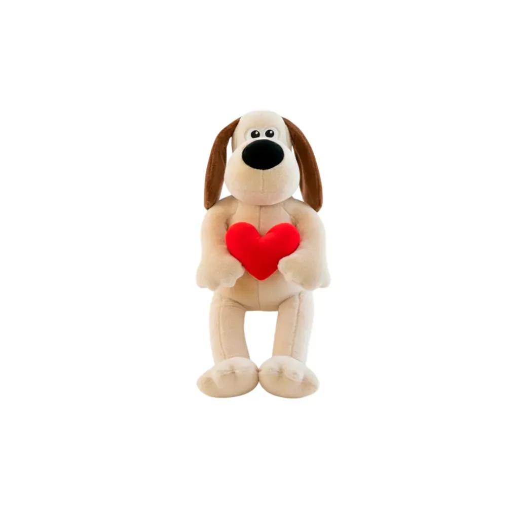PELUCHE PERRO GUARDIAN CON CORAZON 70CM