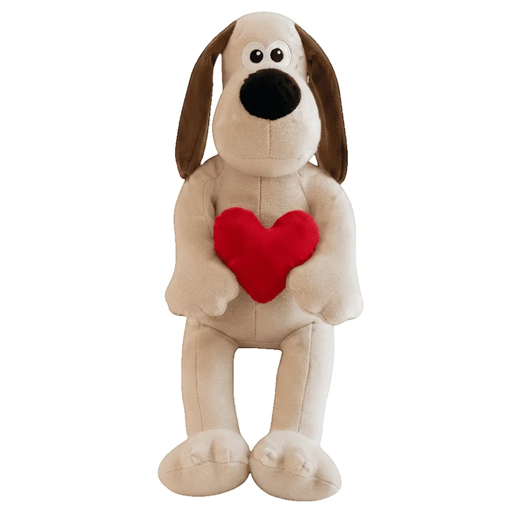 [0-138] VN PELUCHE PERRO GUARDIAN CON CORAZON 70CM