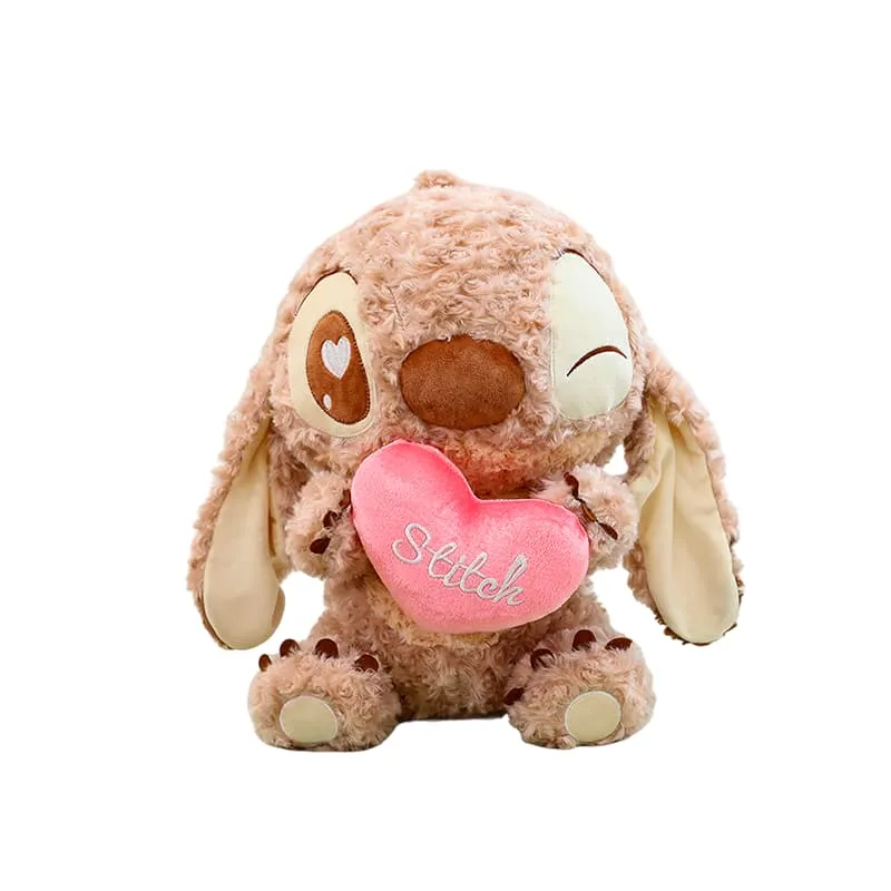 VN PELUCHE STITCH MARRON CON CORAZON 40CM