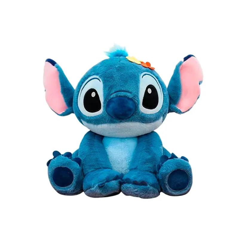 VN PELUCHE STITCH SENTADO CON FLOR 45CM
