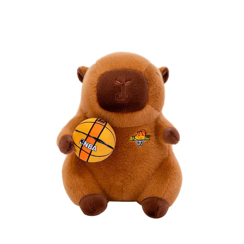 PELUCHE CAPIBARA BASKETBALL AMARILLO 40CM