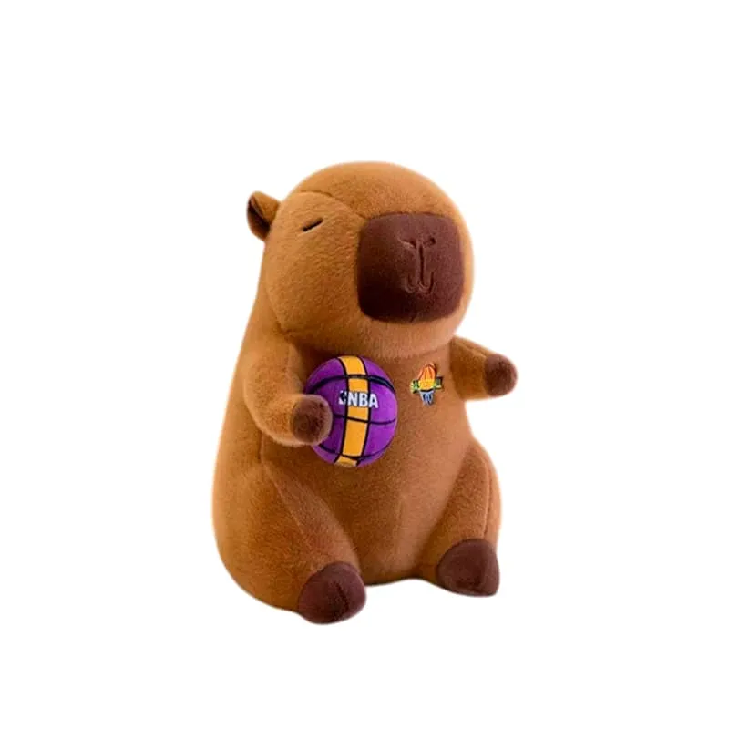 VN PELUCHE CAPIBARA BASKETBALL MORADO 40CM