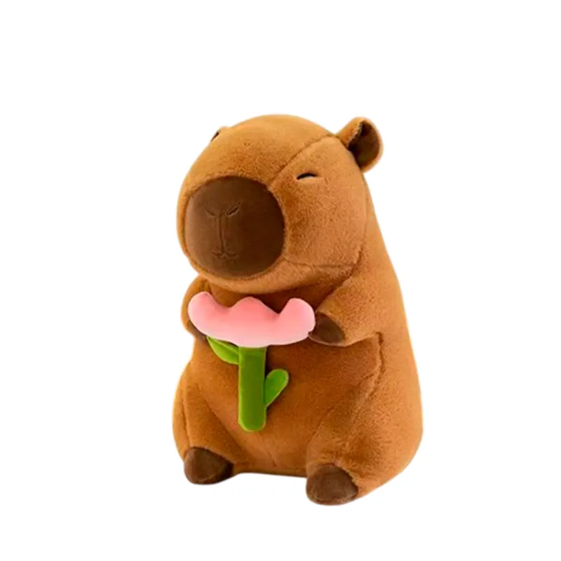 VN PELUCHE CAPIBARA CON FLOR TULIPAN 40CM