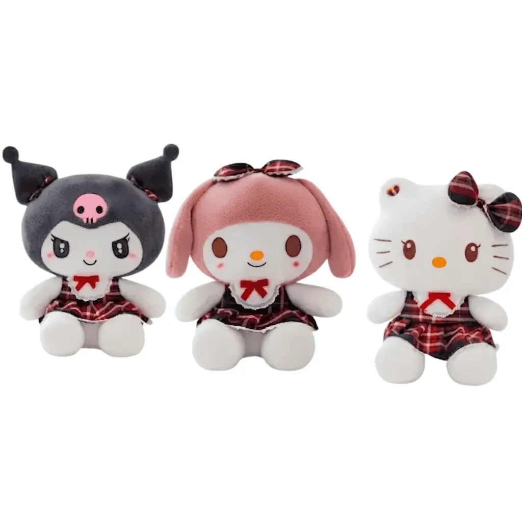 VN PELUCHE KUROMI A CUADROS 30CM