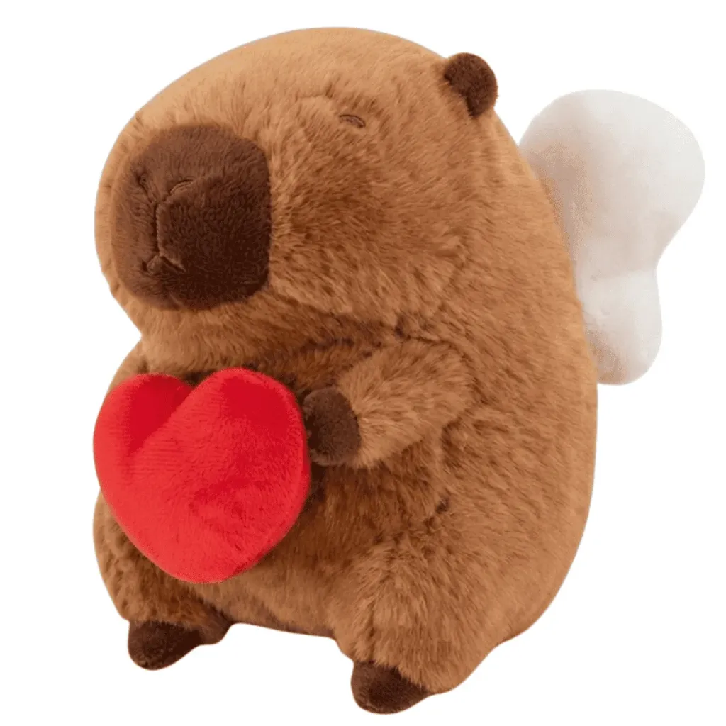 VN PELUCHE DE CAPIBARA CON CORAZON 40CM