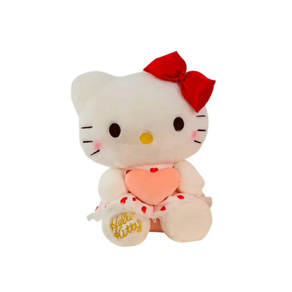 PELUCHE DE HELLO KITTY CON CORAZON 45CM