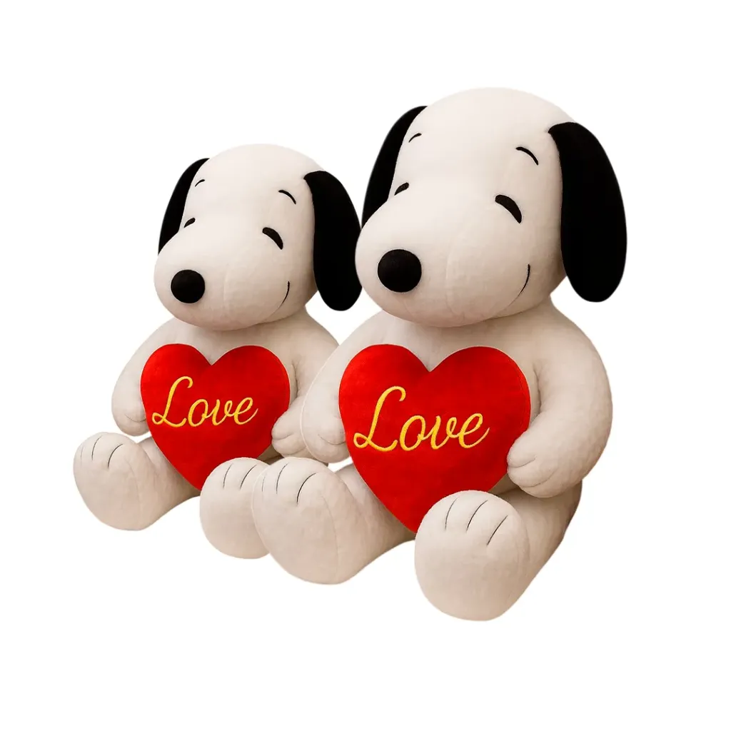 PELUCHE DE SNOOPY CON CORAZON 90CM